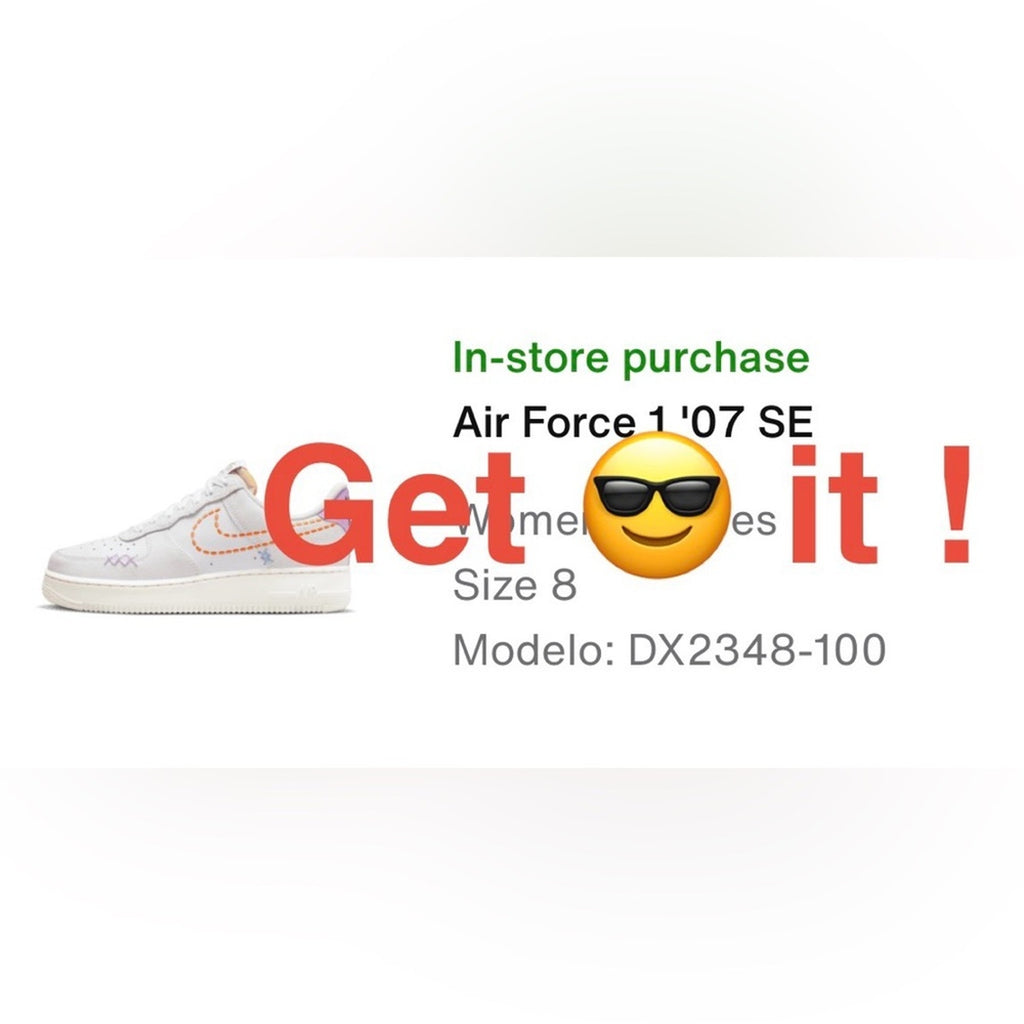 Nike Air Force 1 '07 SE 101 Women's Shoes DX2348-100 White Size 8 (Dead-stock)