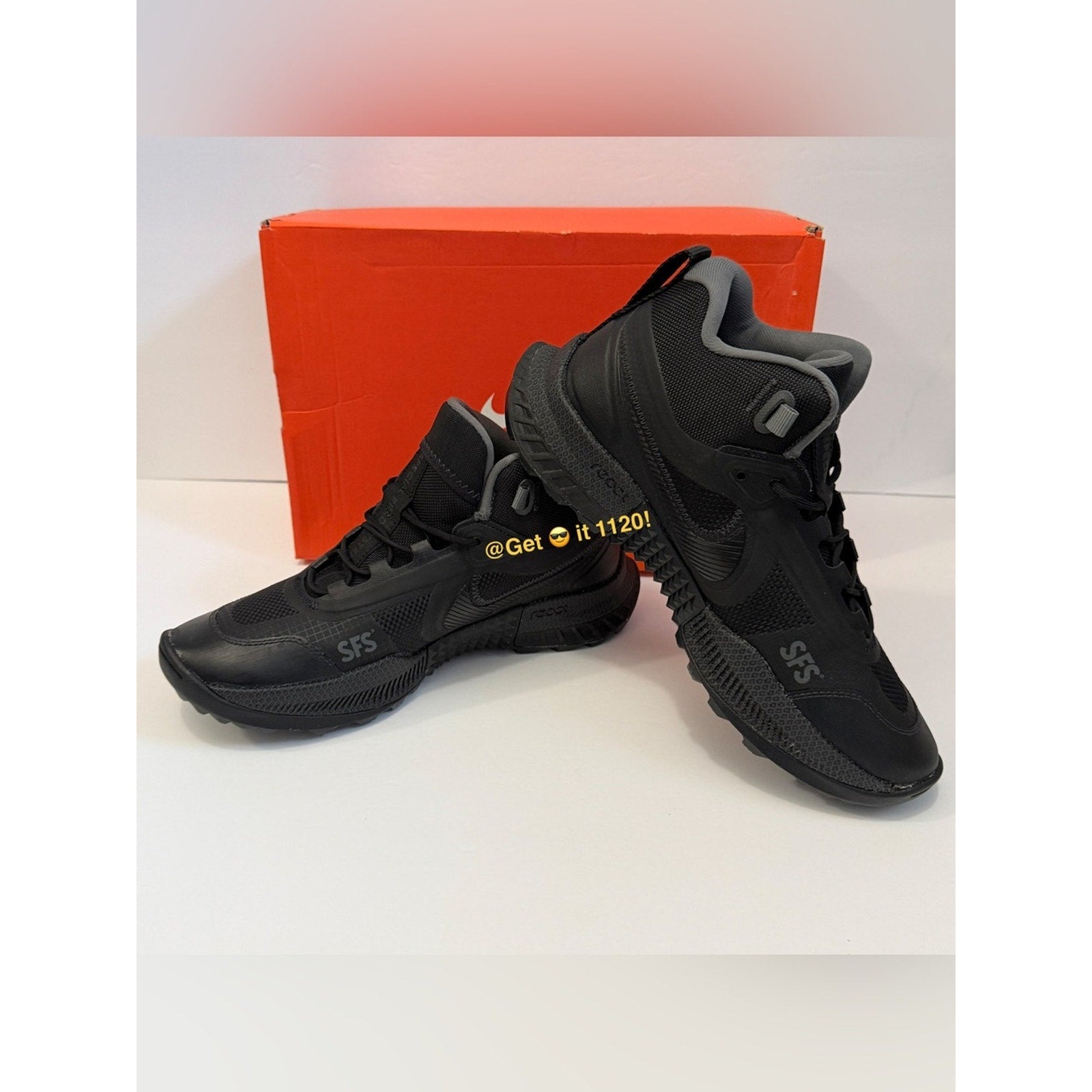 Nike React SFB Carbon Men’s Elite Outdoor Shoes CK9951-001 Black Size 9.5