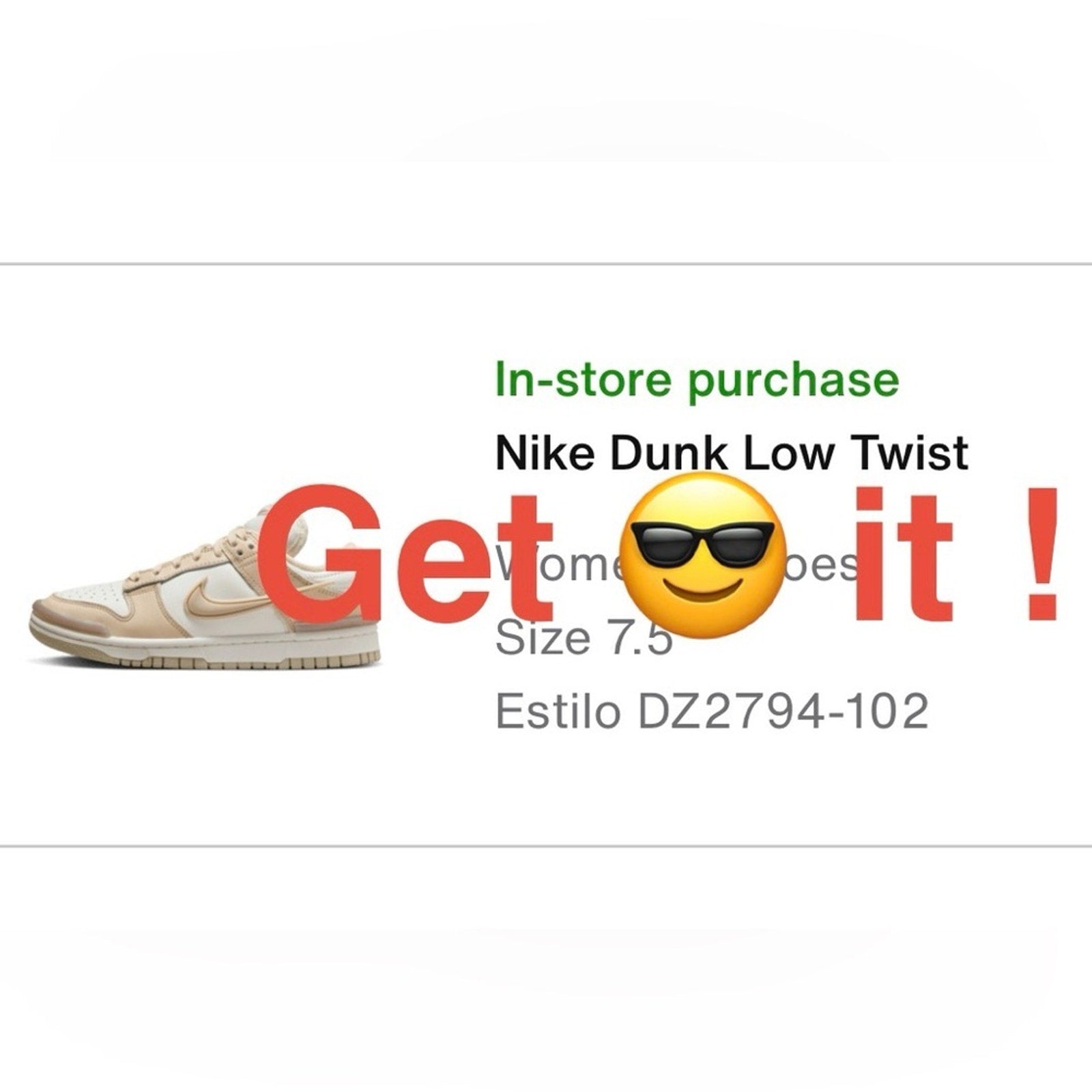 Nike Dunk Low Twist Sanddrift Women's Shoes DZ2794-102 Sail Pink Oxford Size 7.5