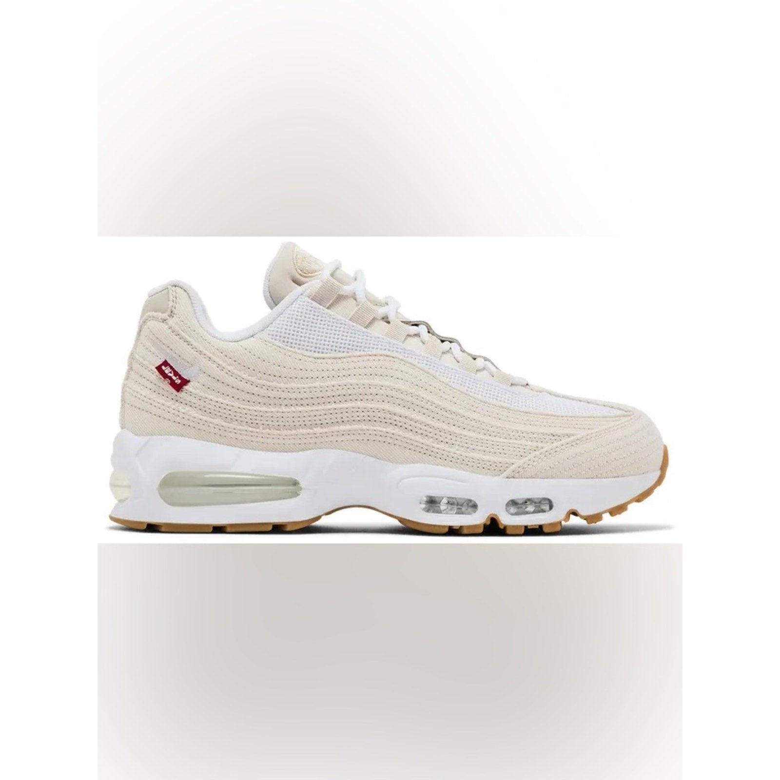 Nike Air Max 95 x Levi's (White and Ecru) Men’s Shoes HM4743-100 Size M 6.5 W 8