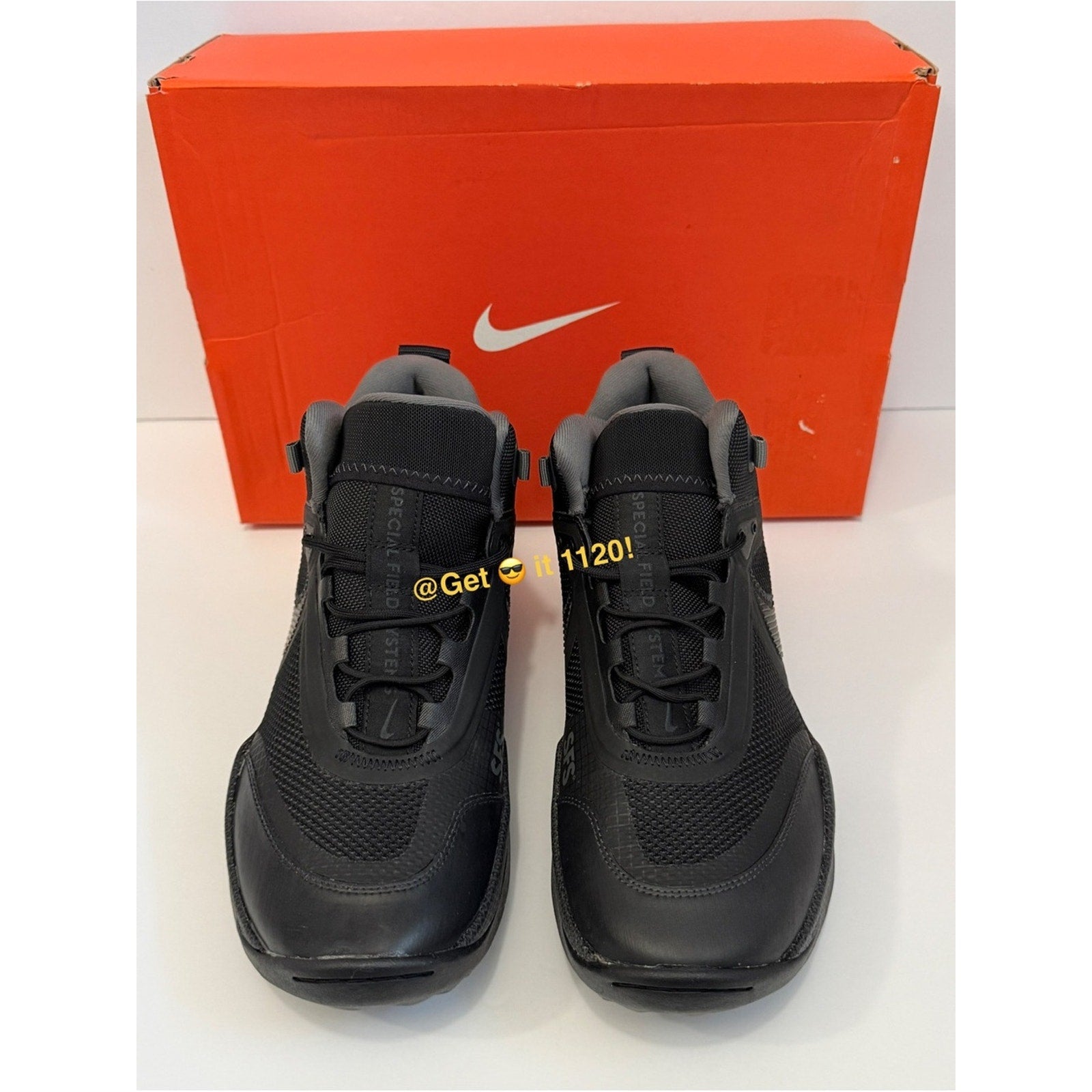 Nike React SFB Carbon Men’s Elite Outdoor Shoes CK9951-001 Black Size 9.5
