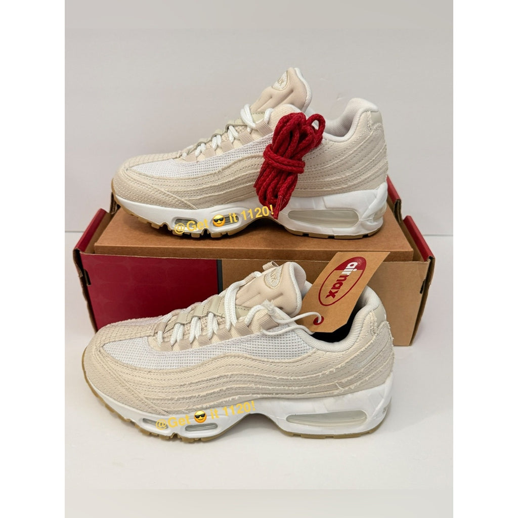 Nike Air Max 95 x Levi's (White and Ecru) Men’s Shoes HM4743-100 Size M 6.5 W 8