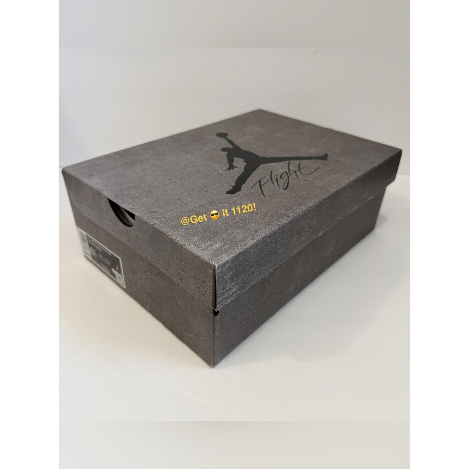 Air Jordan 4 Retro (Cave Stone & Black) Youth Shoes IB4171-200 Size 6.5 Y | W 8