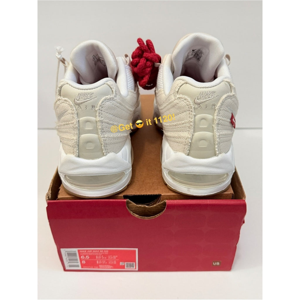 Nike Air Max 95 x Levi's (White and Ecru) Men’s Shoes HM4743-100 Size M 6.5 W 8