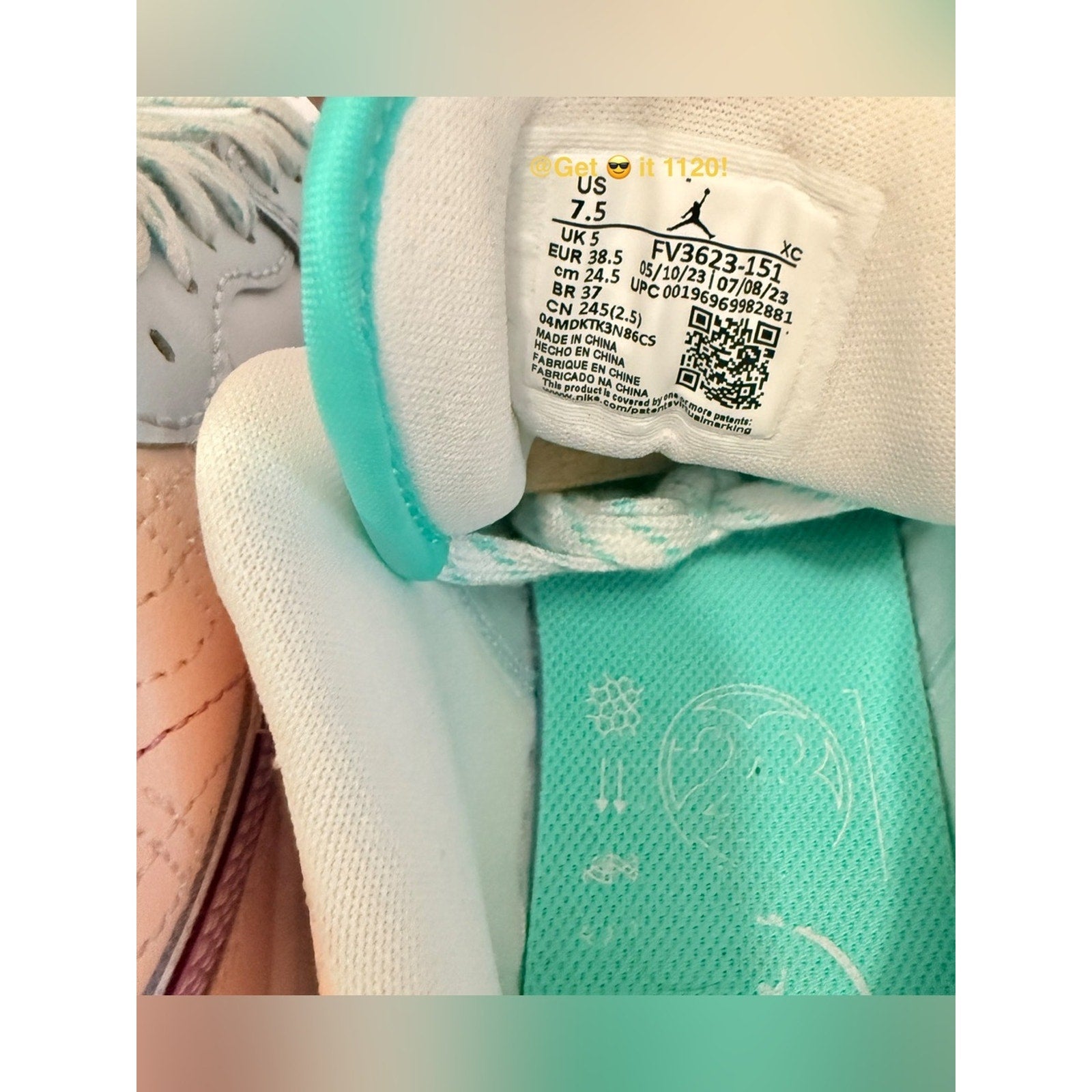 Air Jordan 1 Low (Multi-Color Sashiko) Women’s Shoes FV3623-151 Size 7.5