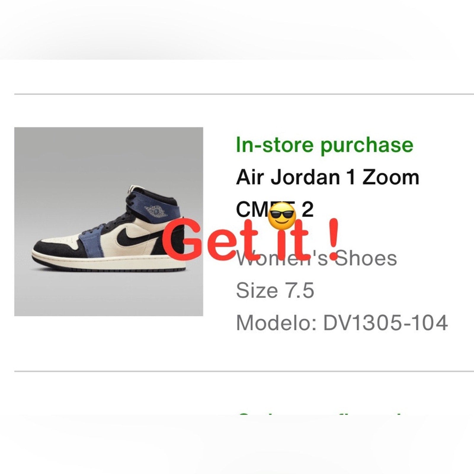 Air Jordan 1 High Zoom CMFT 2 (Muslin Blackened Blue) Women's Shoes DV1305-104