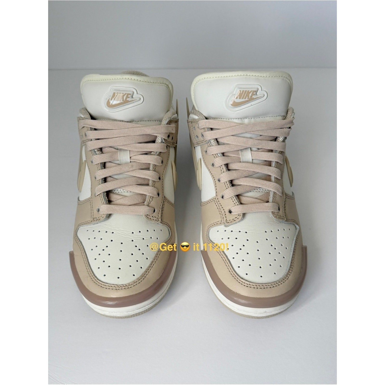 Nike Dunk Low Twist Sanddrift Women's Shoes DZ2794-102 Sail Pink Oxford Size 7.5