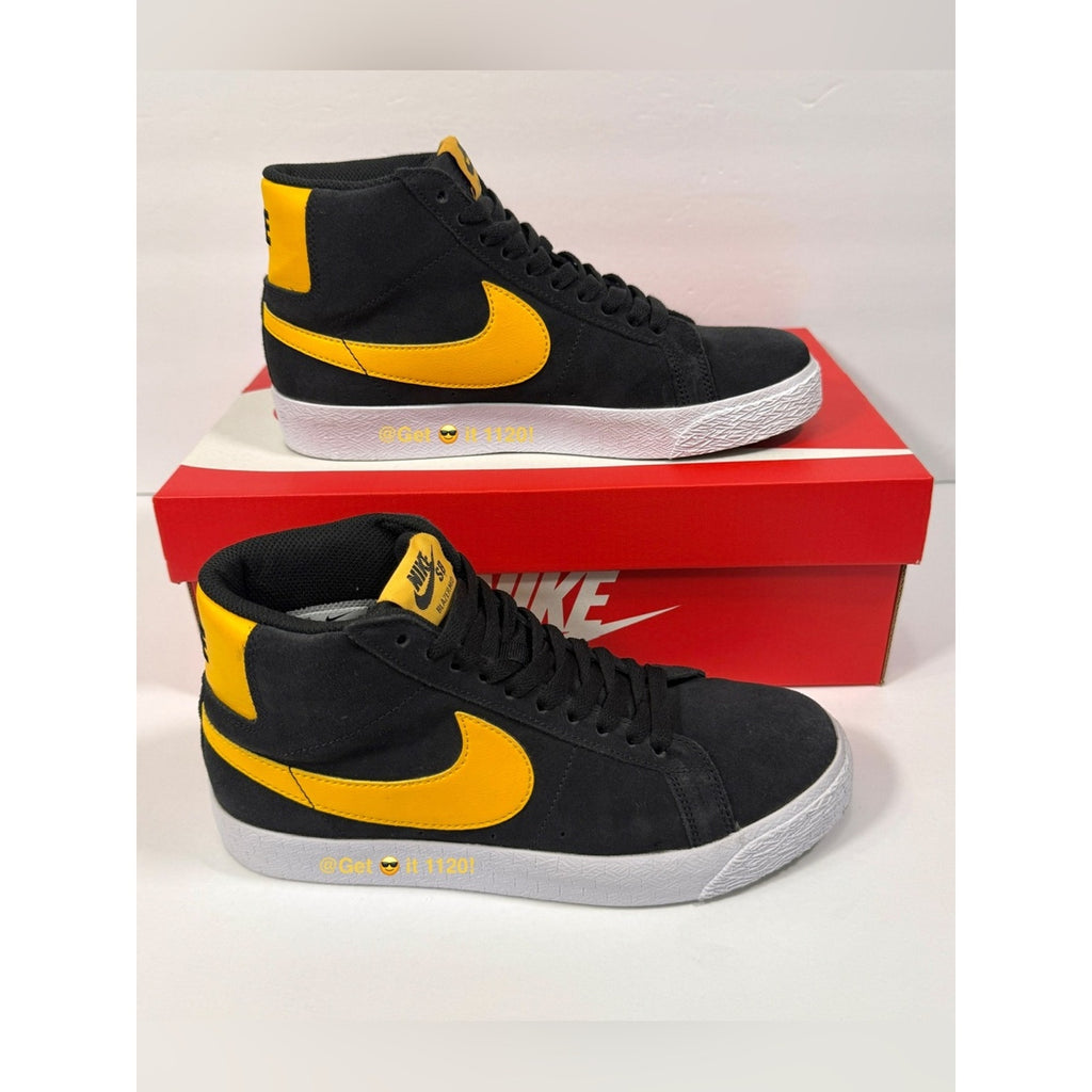 Nike SB Zoom Blazer Mid (Black University Gold) Skate Shoes 864349-009