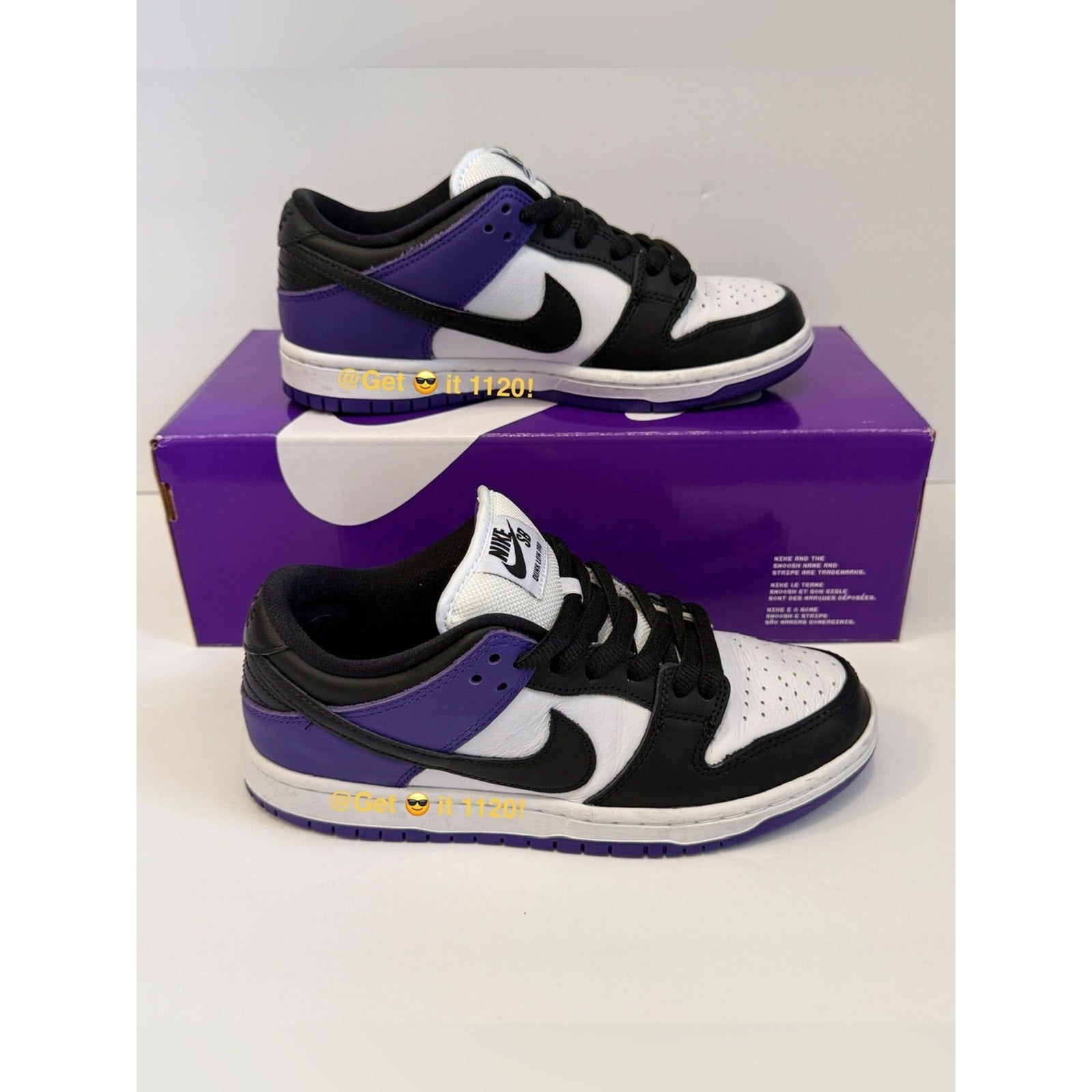 Nike SB Dunk Low Pro Men’s Skate Shoes BQ6817-500 Court Purple Size M 6 | W 7.5
