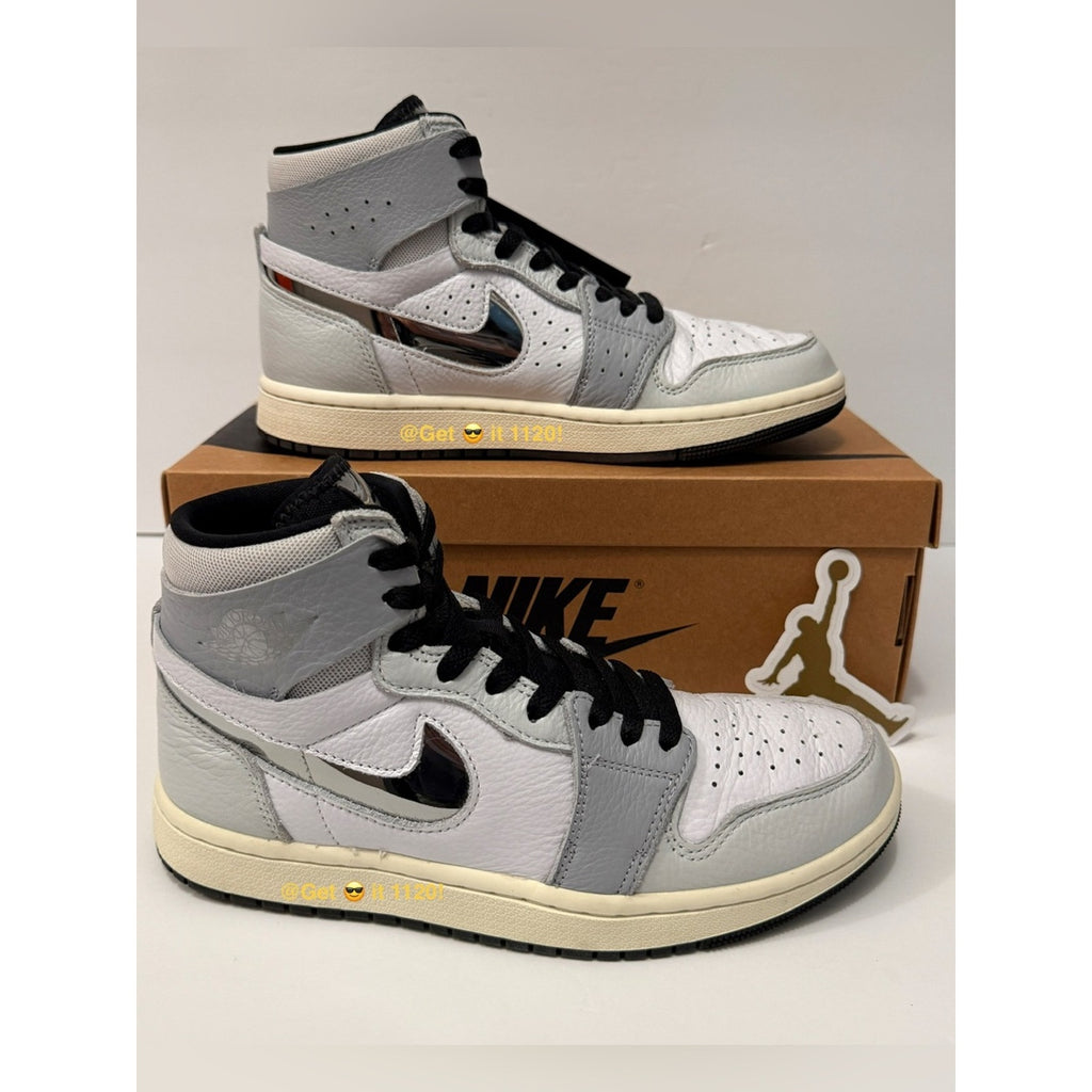 Air Jordan 1 High Zoom CMFT 2 (Chrome Swoosh) Women's Shoes FJ4652-100 Size 8