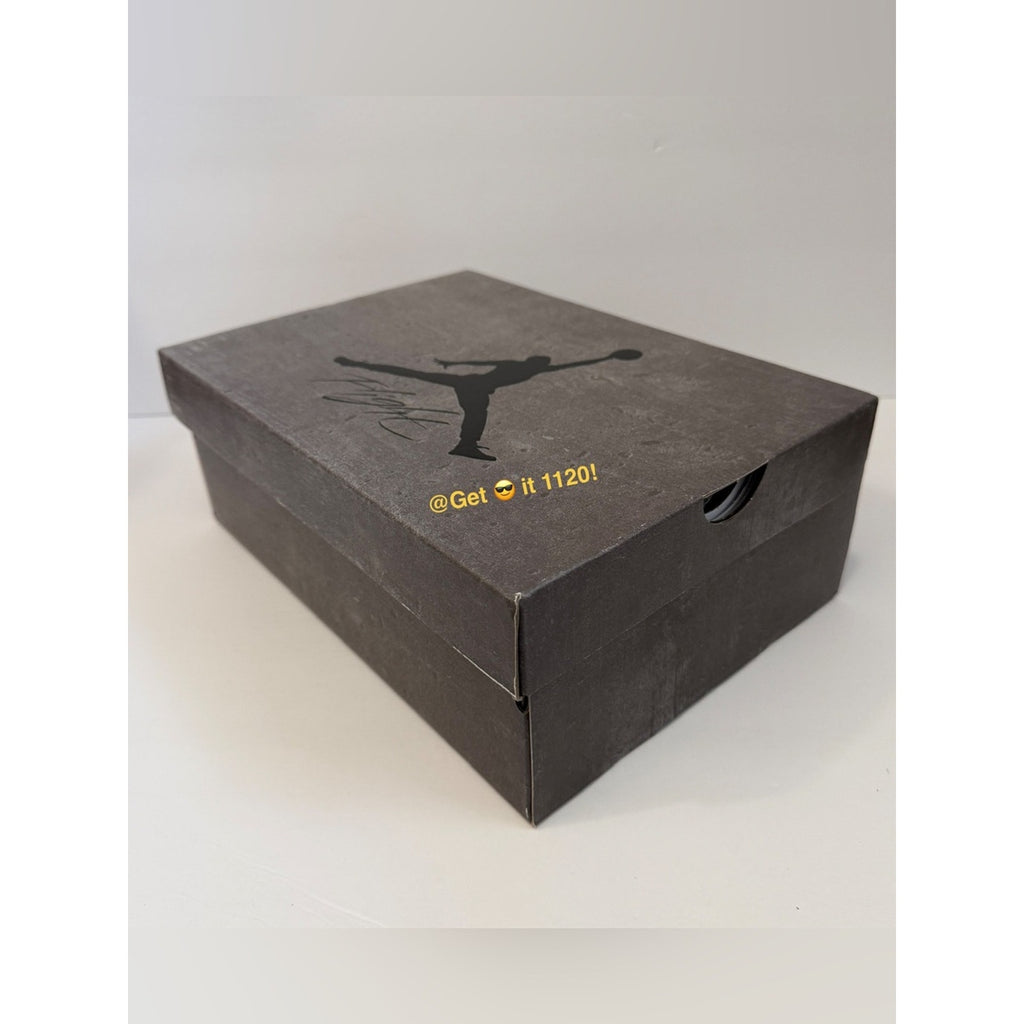 Air Jordan 4 Retro (Cave Stone & Black) Youth Shoes IB4171-200 Size 6.5 Y | W 8