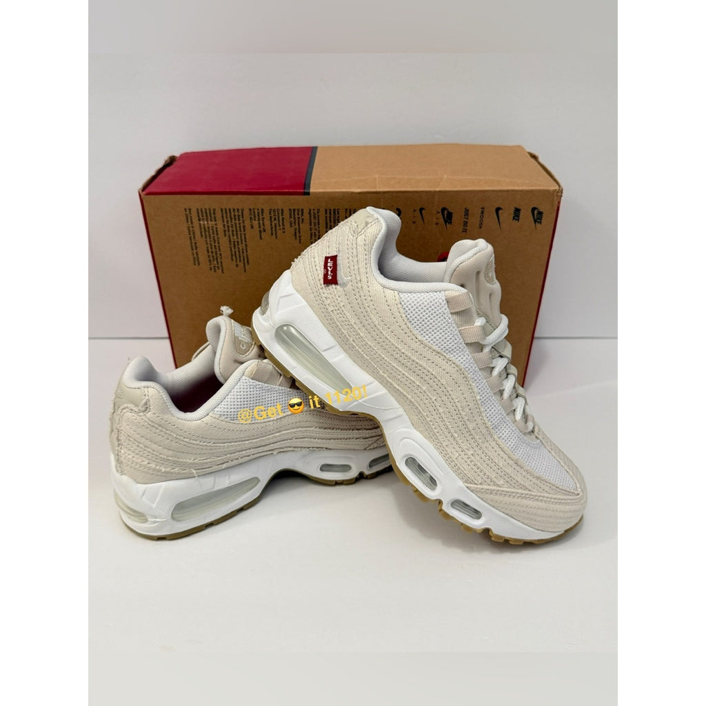 Nike Air Max 95 x Levi's (White and Ecru) Men’s Shoes HM4743-100 Size M 6.5 W 8