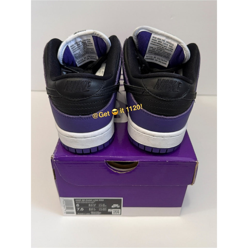 Nike SB Dunk Low Pro Men’s Skate Shoes BQ6817-500 Court Purple Size M 6 | W 7.5