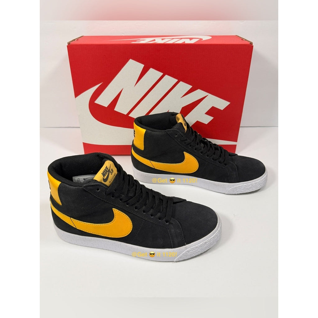 Nike SB Zoom Blazer Mid (Black University Gold) Skate Shoes 864349-009