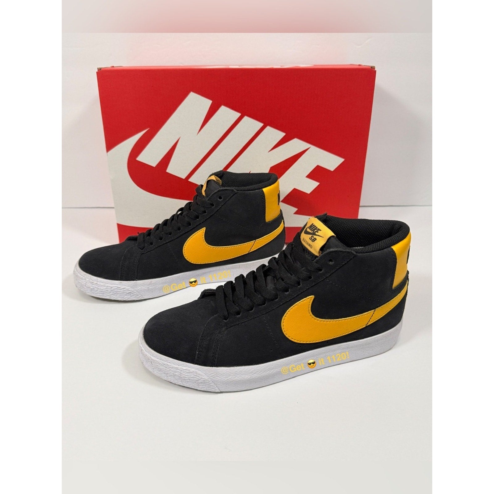 Nike SB Zoom Blazer Mid (Black University Gold) Skate Shoes 864349-009