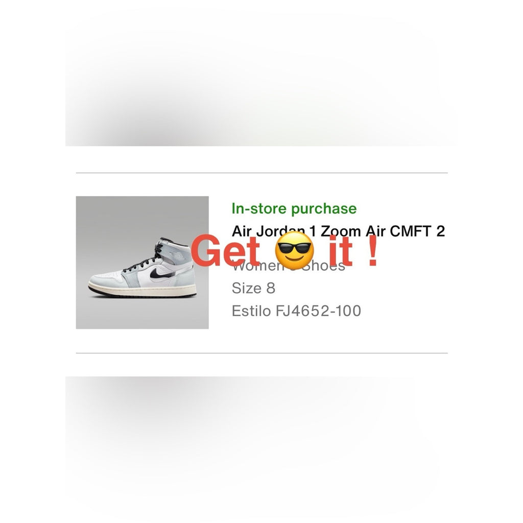Air Jordan 1 High Zoom CMFT 2 (Chrome Swoosh) Women's Shoes FJ4652-100 Size 8